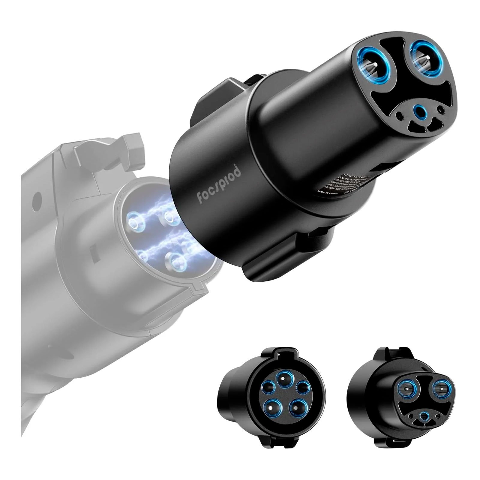 adap3 FOCSPROD - Adaptador de Carga EV J1772 (Tipo 1) a NACS (Tesla) - Imagen 1